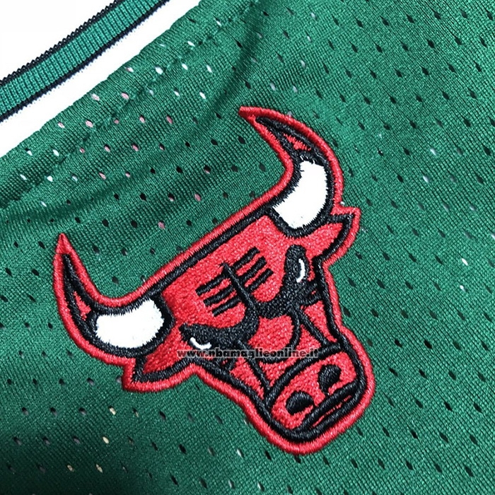 Maglia Chicago Bulls Derrick Rose #1 Mitchel & Ness 2008-09 Verde